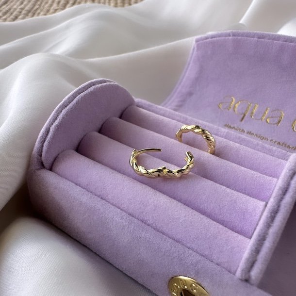 Hoops CURLY 12 mm Forgyldt slv