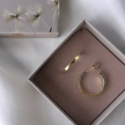 Hoops ELENA 18 mm Forgyldt Slv