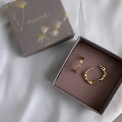 Hoops TWIRL 20mm Forgyldt Slv