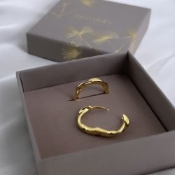 Hoops TWIRL 20mm Forgyldt Slv