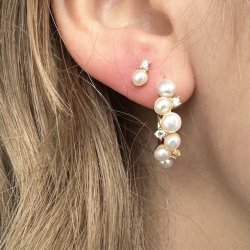 HOOPS DARLING BUBBELS 20mm forgyldt slv