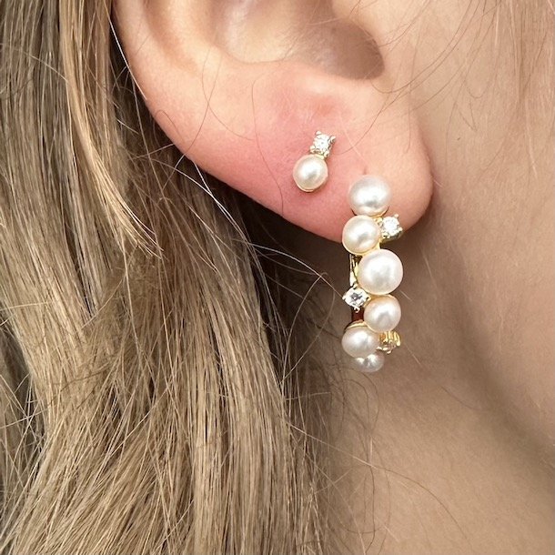 HOOPS DARLING BUBBELS 20mm forgyldt slv