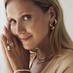 restik creol Rhumba BIG 30 mm forgyldt slv