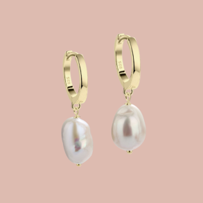 Hoops MAREN PEARL SMALL Forgyldt slv