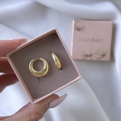 Hoops CHUNKY LINE Forgyldt slv