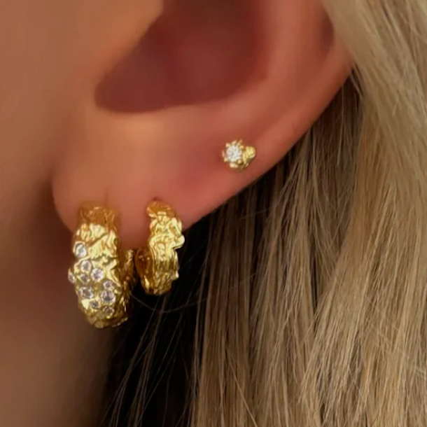 Hoops Tuuli 12 mm forgyldt slv