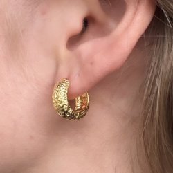 Hoops LOVE ME BIG  Forgyldt Slv