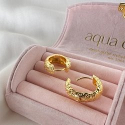 Hoops LOVE ME BIG  Forgyldt Slv