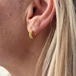 Chunky dottie hoops forgyldt slv