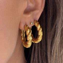 Hoops CAMILLE 26 mm vandfast 18kt. forgyldt