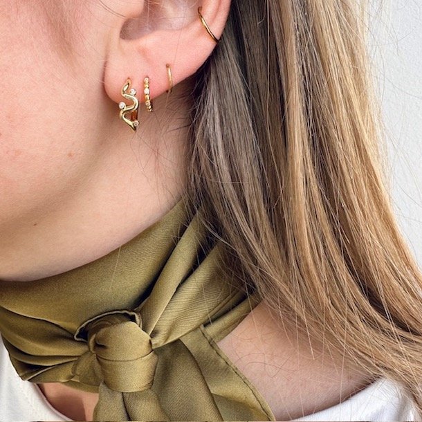 Hoops WAVY Forgyldt slv