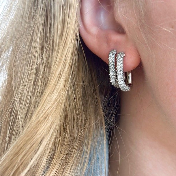 Hoops LIGA square sterling slv 