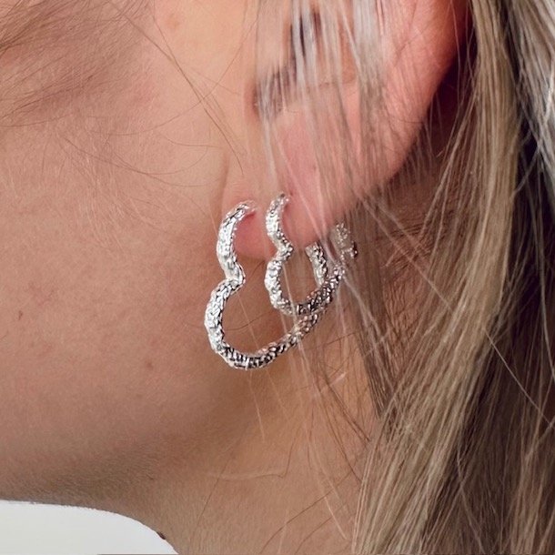 Creoler hjerte LOVE ME Sterling Slv