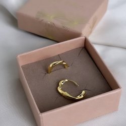 Hoops TWIRL 13mm Forgyldt Slv