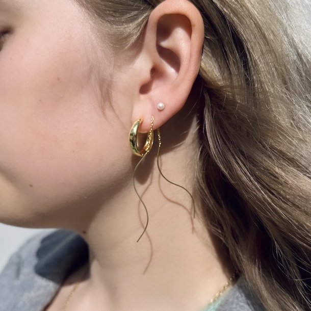 Hoops Emma BIG forgyldt slv