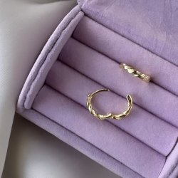 Hoops CURLY 12 mm Forgyldt slv