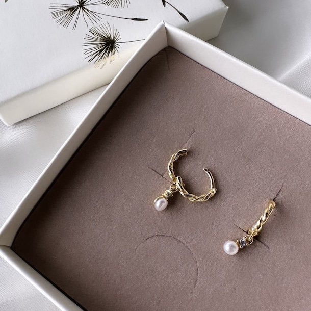 Hoops CURLY SKY 12 mm Forgyldt Slv