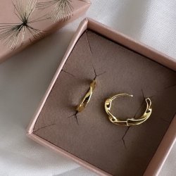 Hoops TWIRL 13mm Forgyldt Slv