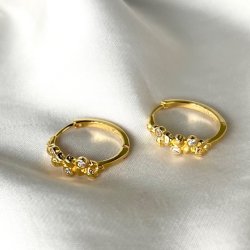 Hoops DARLING ROCK Forgyldt Slv