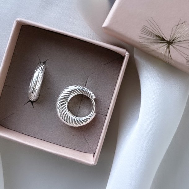 Hoops CHUNKY LINE Sterling Slv