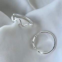 Hoops WAVY 25 mm Sterling slv