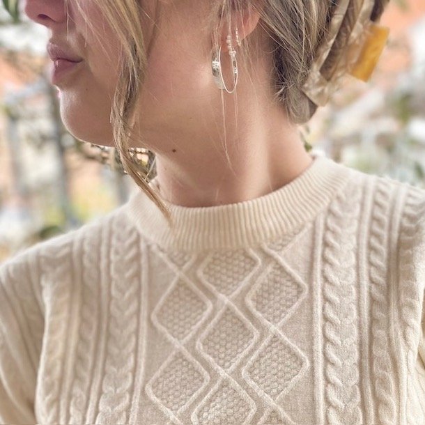 HOOPS SHINY LARGE sterling slv