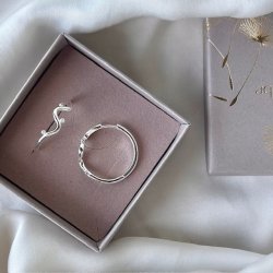 Hoops WAVY 25 mm Sterling slv