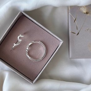 Hoops WAVY 25 mm Sterling slv