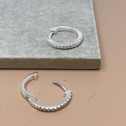 RAYA  hoops 15 mm sterling slv