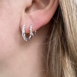 Hoops CURLY 18 mm Sterling Slv