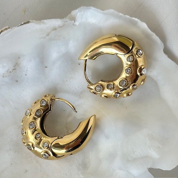 Hoops GLOW HARPER vandfast 18kt. forgyldt