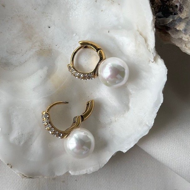 Hoops SHINE LAGOON 10 mm vandfast 18kt. forgyldt 