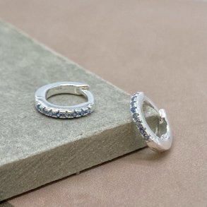 Ranva hoops - lysebl zirkonia slv