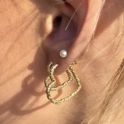 Creoler hjerte LOVE ME Forgyldt Slv