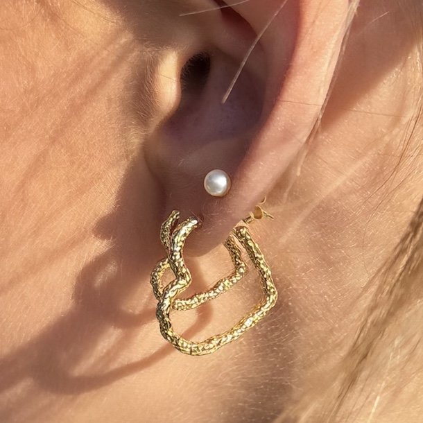 Creoler hjerte LOVE ME Forgyldt Slv