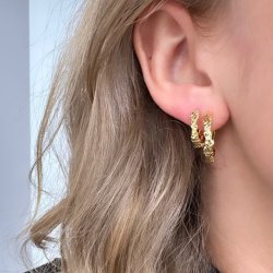 Hoops MILA 15 mm Forgyldt Slv