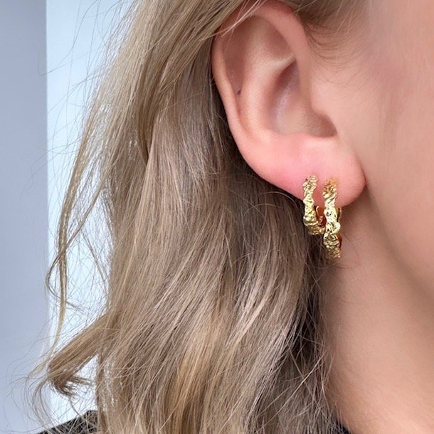 Hoops MILA 15 mm Forgyldt Slv