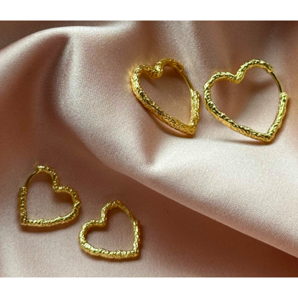 Creoler hjerte LOVE ME Forgyldt Slv