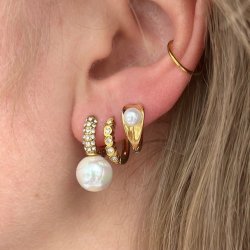 Hoops SIMPLE LAGOON 14 mm vandfast 18kt. forgyldt