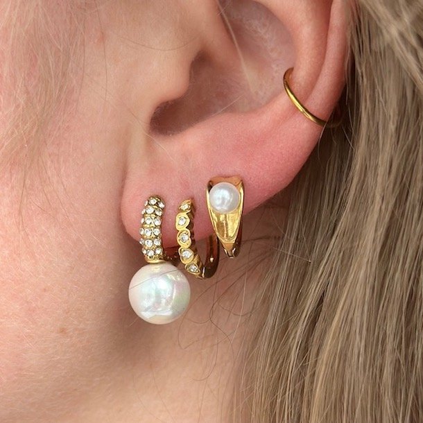 Hoops SHINE LAGOON 10 mm vandfast 18kt. forgyldt 