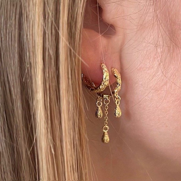 Hoops CAPPA DROP Forgyldt slv