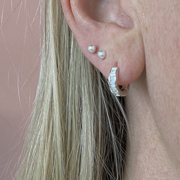 June hoops m. klar baguette slv