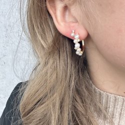 HOOPS DARLING BUBBELS 20mm forgyldt slv