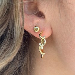 Hoops WAVY 25 mm Forgyldt slv