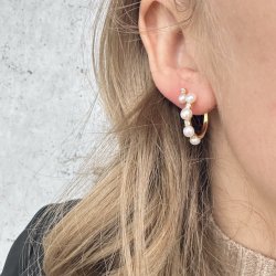 HOOPS DARLING BUBBELS 18mm forgyldt slv