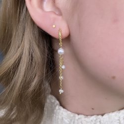 Hoops PRETTY pearl forgyldt slv