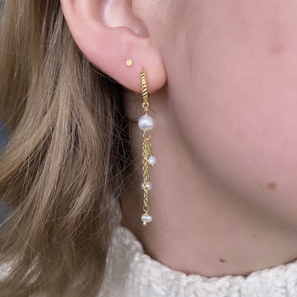 Hoops PRETTY pearl forgyldt slv