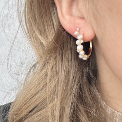 HOOPS DARLING BUBBELS 20mm forgyldt slv