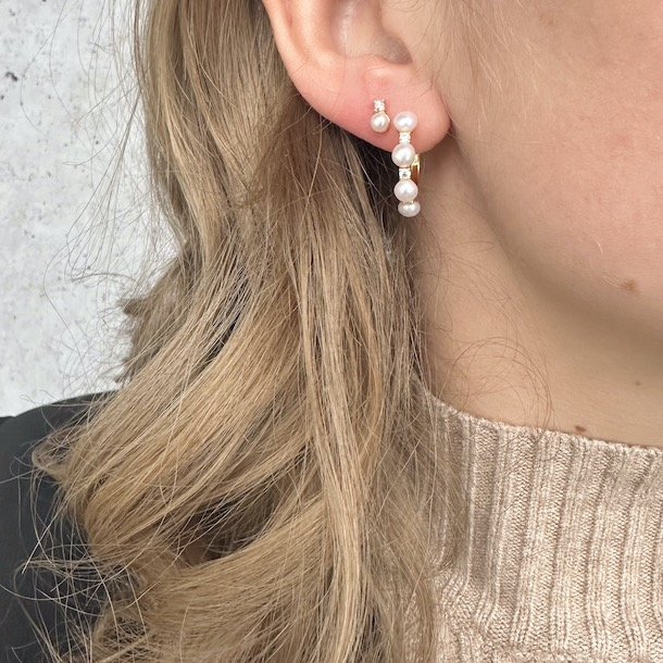 HOOPS DARLING BUBBELS 18mm forgyldt slv