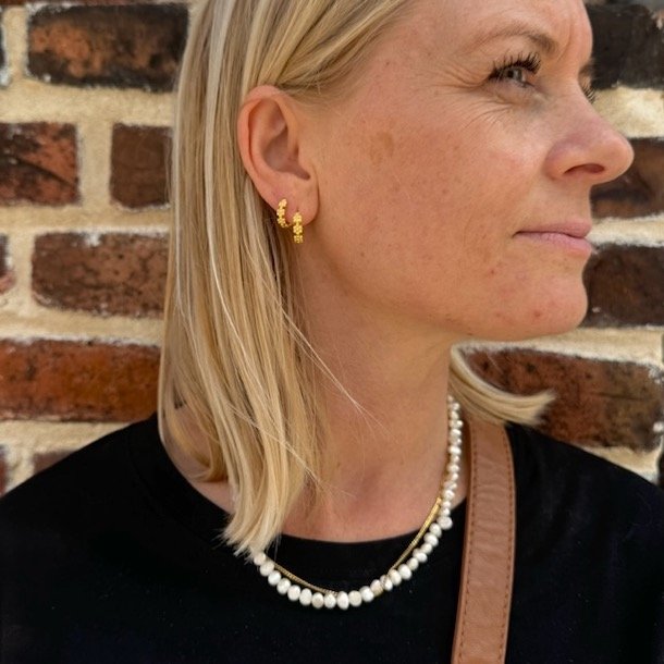 Hoops LOTS OF FLOWERS 15 mm Forgyldt Slv